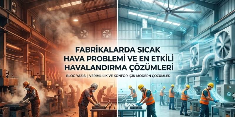 Fabrikalarda Sıcak Hava Problemi ve En Etkili Havalandırma Çözümleri | Motif Havalandırma