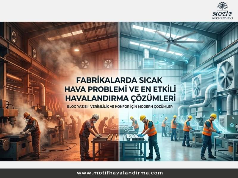 Fabrikalarda Sıcak Hava Problemi ve En Etkili Havalandırma Çözümleri | Motif Havalandırma