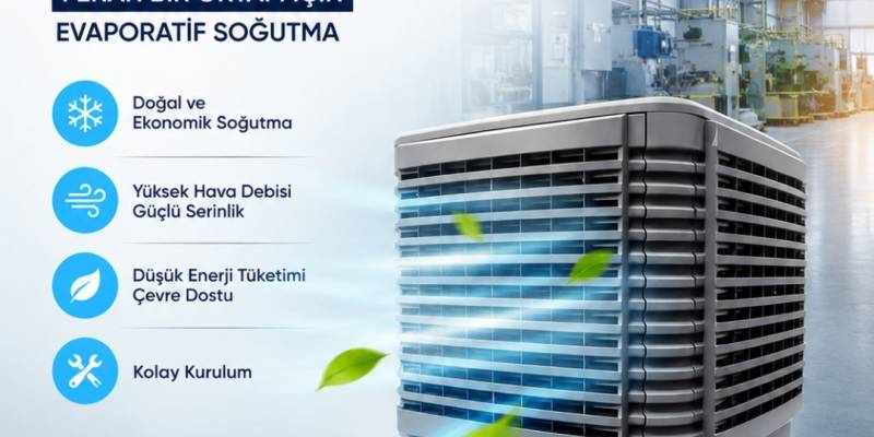 Fabrikalarda Evaporatif Soğutma Sistemleri | Yaz Sıcağına Ekonomik Çözüm